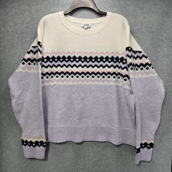 525 America Fair Isle Pullover Sweater Size XL - Picture 1 of 6